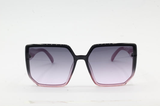 Purple Squarish Lightweight Full-rim Sunglasses For Women