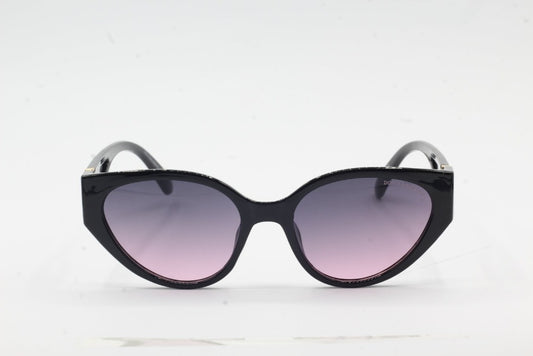 Black Full-Rim Lightweight Cat Eyes Sunglasses For Women